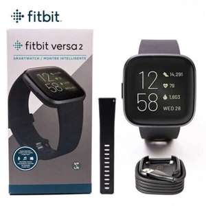 Fitbit Versa 2 SmartWatch Activity Fitness Tracker W ALEXA Heart Rate Schwarz - Bild 1 von 8