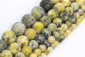 Cuentas sueltas redondas de piedras preciosas grado AAA amarillo mate turquesa 6/8/10 mm - Imagen 1 de 9