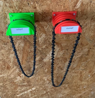 Sägeketten Wandhalter Kettenbaum für bis zu 5 Ketten inkl. Schrauben und Karten - Bild 1 von 4