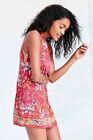 NWT Urban Outfitters Ecote Guinevere Open Back Frock Dress Pink Rose Size Medium