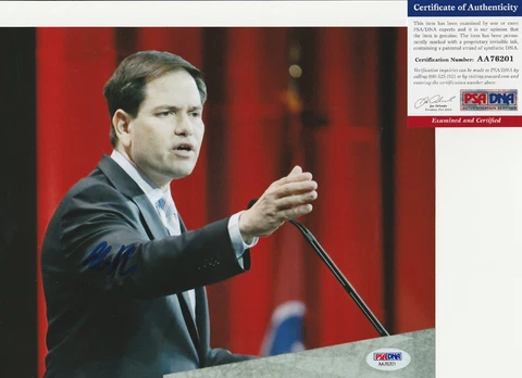Marco Rubio Senator Signed Autograph 8x10 Photo PSA/DNA COA #6 Cover