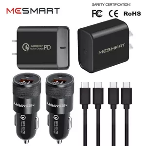 For Apple iPhone 15 Pro Max 15 Plus Fast USB C PD Wall Car Charger Type C Cable - Picture 1 of 38
