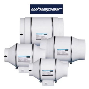 WhispAIR Mixed Flow Inline Twin Speed Abzieher Ventilatoren - Grow Room Ventilator hydroponisch - Bild 1 von 4
