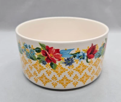 Tazón redondo de gres anidado floral amarillo Pioneer Woman 2018 sin tapa Foto 1 de 4