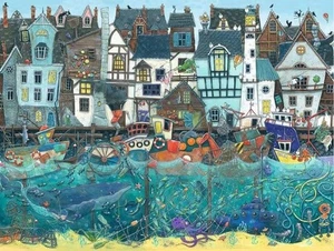 NEW Ravensburger 1500 Pieces Jigsaw Puzzle 14+ Harbour of Wonders A Bustling Fan - Picture 1 of 2