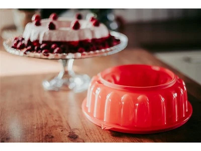 Tupperware Kleiner Prinz Kranz Sturzform Pudding Puddingform Form 1l korallenrot - Bild 1 von 4