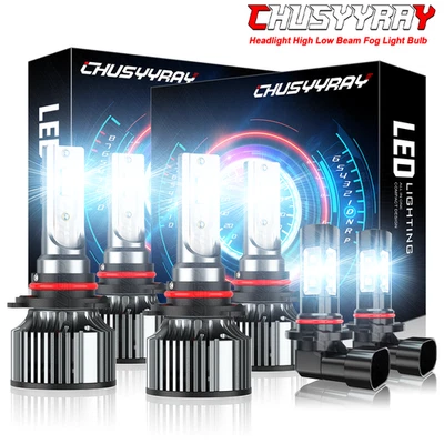 For Jeep Grand Cherokee 1999-03 6x LED Headlight Bulbs Hi/Low Beam Fog Lights WJ - Image 1 of 4