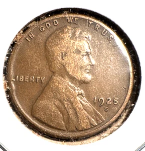 1925 s lincoln wheat cent F - Picture 1 of 2