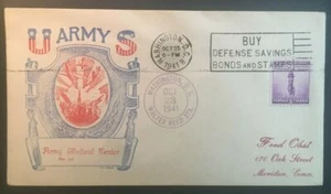 1941 US Army Medical Center DC to Meriden CT Patriotic Cover Buy War Bonds - Picture 1 of 2