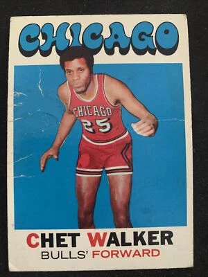 1971-72 Topps Basketball Card #66 Chet Walker Chicago Bulls F/VG Free Shipping! - Image 1 of 4
