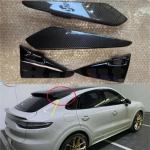 Black & Real Carbon GT Rear Roof Spoiler Lip For Porsche Cayenne coupe 2019-2025 - Picture 1 of 9