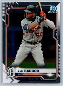2021 Bowman Chrome #34 Akil Baddoo Rookie Detroit Tigers - Picture 1 of 2