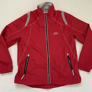 North End EZM Land  Rover Jacket Women Windbreaker LARGE Red Zip Liner Outdoor - Picture 1 of 12
