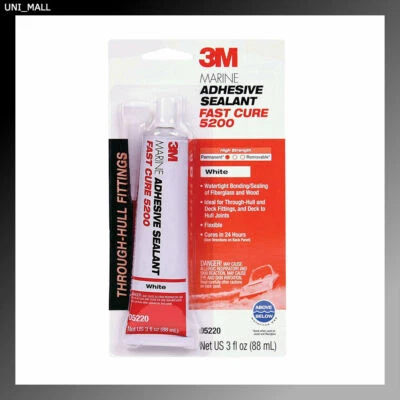 Sellador adhesivo marino 3M 5200 Fast Cure blanco, 05220 (tubo de 3 oz) Foto 1 de 3