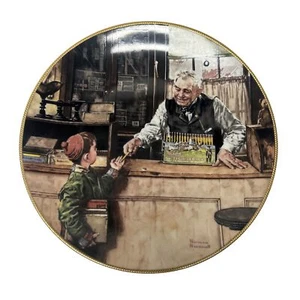 Norman Rockwell Collectors Plate BACK TO SCHOOL  Gold Border 1990 - Picture 1 of 2