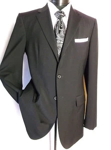 Jil Sander Wool Solid Black Sport Jacket Blazer 2 Button size 38 - Picture 1 of 11