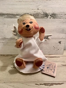Vintage Annalee Doll 9” Angel Bear 1983 Posable Christmas Birthday - Picture 1 of 7