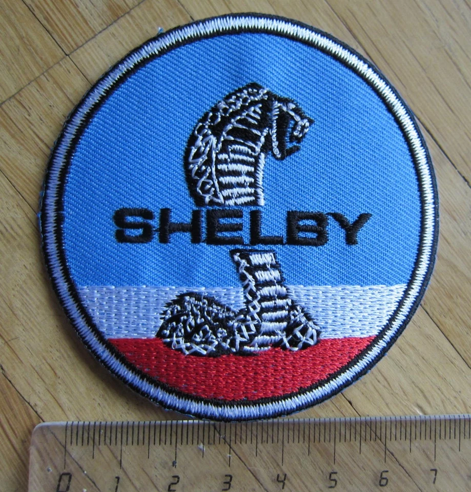 Aufnäher / Aufbügler/ Patch: Mustang SHELBY Cobra- Logo B -- blau -- Rar!