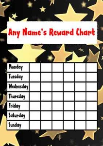 Gold Star Sticker Reward Chart - Picture 1 of 1