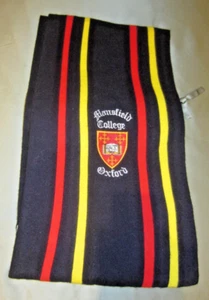 vntg Castells of Oxford University Mansfield College Wool Scarf - Picture 1 of 7