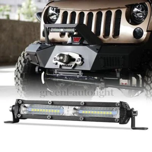 7 pulgadas 60W LED BARRA DE LUZ DE TRABAJO INUNDACIÓN Offroad conducción antiniebla delgada blanca SUV ATV camión - Imagen 1 de 11