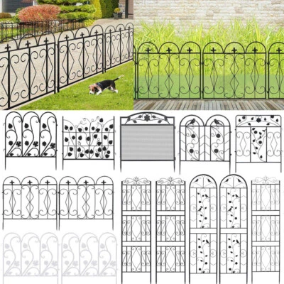 2/5pcs Decor Garden Fence Panel Trellis Rustproof Wire Metal Border Dog Barrier - Image 1 of 4