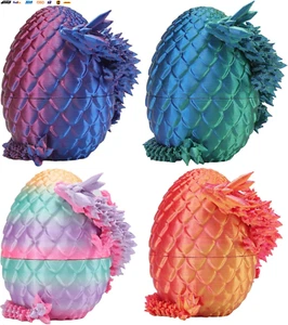 3D Printed Dragon Eggs with Dragon inside – Mystery Crystal Dragon Egg for Easte - Picture 1 of 8
