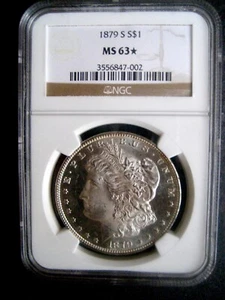 1879-S Morgan Dollar, Graded: NGC MS-63* STAR - Frosty DMPL Obv++++ - Picture 1 of 4