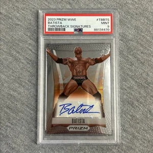 2023 Panini Prizm WWE #TB-BTS Batista Retroceso Firmas PSA 9 COMO NUEVO - Imagen 1 de 2
