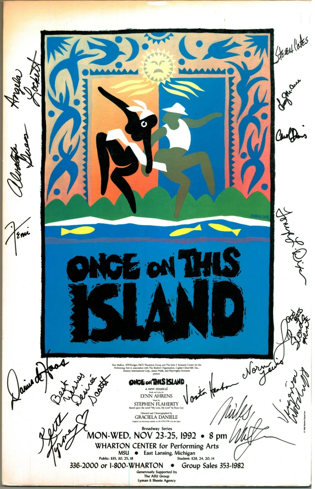 Once on This Island Window Card Musical Theater 18"x12"  - Image 1 of 1
