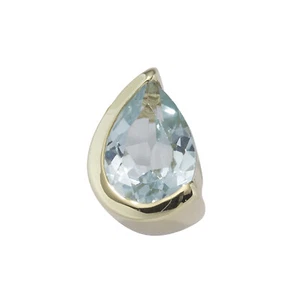 JOBO Anhänger 333 Gold Gelbgold 1 Blautopas blau Tropfen Tropfenform Goldanhänge - Picture 1 of 3
