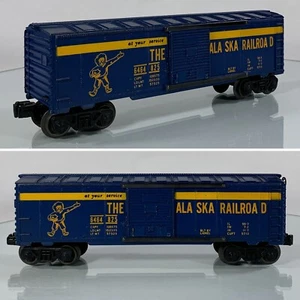 LIONEL O GAUGE 1959-60 Postwar 6464-825 Alaska Railroad Boxcar • Loose • VG COND - Picture 1 of 12