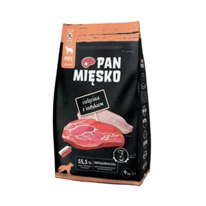 Pan Mięsko Trockenfutter Für Hunde Kalbfleisch Mit Pute 9kg Knusprige Größe XL - Bild 1 von 4