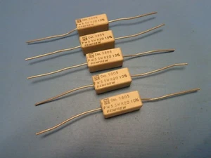 (5) RENFREW PW5 5W R20 10% Keramik Widerstand REPW5 0,2 OHM 5 WATT AXIAL DRAHTGEWICKELT - Bild 1 von 2