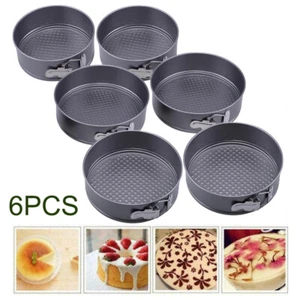 2 Sets Round Cake Tin Set NonStick Spring Form Loose Base Pan Baking Tray NEW AU - Picture 1 of 12