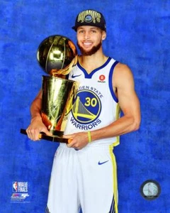 STEPHEN CURRY NBA Finals Trophy 2018 CHAMPIONS 8x10 Photo #2 Golden State - Picture 1 of 1