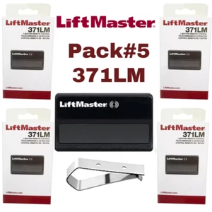 LiftMaster 371LM Garage Door Opener Remote control -Black PACK # 5*FREE SHIPPING - Picture 1 of 7