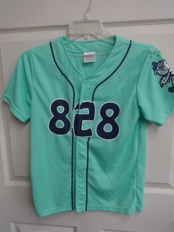 2020 MiLB Asheville Tourists SGA Button Front Baseball Jersey Youth L Signed 828 Cover