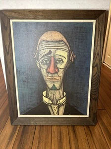 Bernard Buffet 1955 Modernist Clown Portrait auf Leinwand VINTAGE - Bild 1 von 17