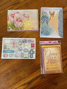 8 Easter/5 Religiously Themed Blank Cards with Envelopes and Easter Stickers - Picture 1 of 2