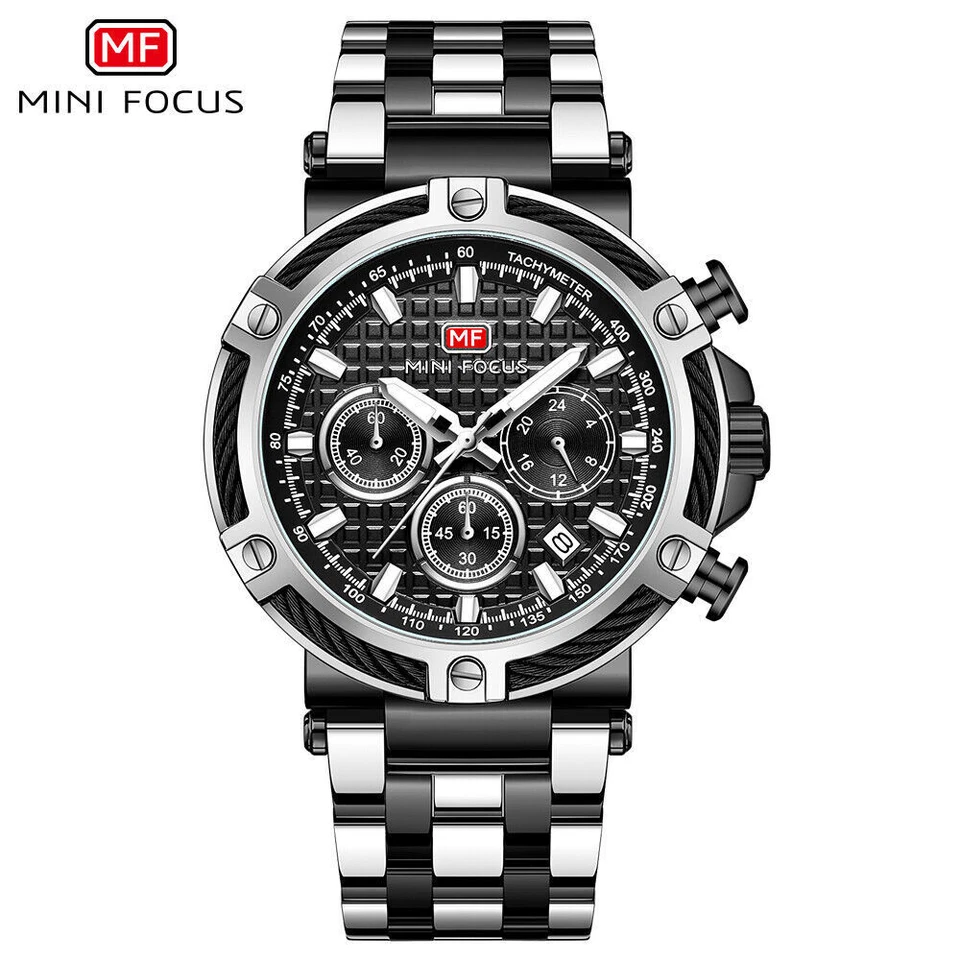 Reloj Pulsera MINI FOCUS Hombre Militar Cronógrafo Fecha Luminosa Negocios Hombre Foto 1 de 4