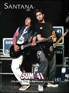 SUM 41 Dave Baksh PRS Santana SE Guitar 8 x 11 advertisement 2001 ad print - Picture 1 of 3