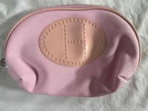 🔥HERMES  " H" Canvas Change Coin Purse Small Make-up Pouch Color Pink NEW - Picture 1 of 15