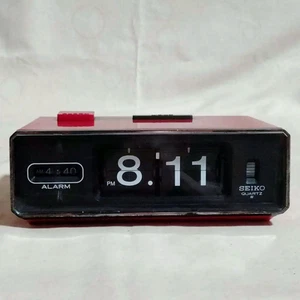 SEIKO Flip Clock QN401T Retro Battery Operated Operation Confirmed Used Japan - Picture 1 of 2
