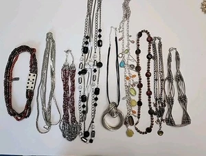 Vintage LOT of 9 Modern Chain And Beaded Necklaces, Lia Sophia, Unsigned (LP) - Imagen 1 de 5