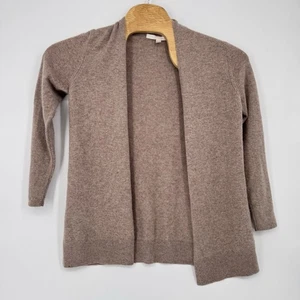 Nordstrom Collection Damen Gr. SMALL Kaschmir offene Strickjacke Pullover beige - Bild 1 von 4