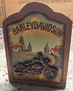 "Harley Davidson Motorcycle Club" Letter Holder - Hand Made Wood - GREAT GIFT - Picture 1 of 11