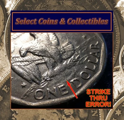 Mint Error 1979-P Susan B. Anthony Dollar Coin Strike Thru Grease Error! #3567 - Image 1 of 4
