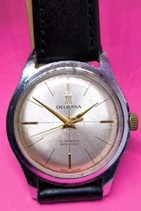 Vintage SWISS WATCH "DELBANA" Original ARMBANDUHR 17 JEWELS HERREN - Bild 1 von 24