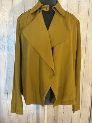 Zara Drapey Cropped Jacket SZ M Mustard Yellow Office Core Trendy - Image 1 of 4